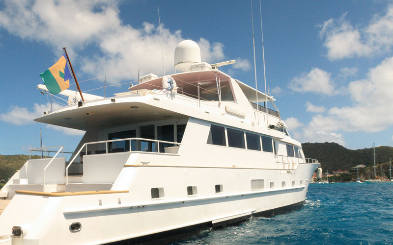 Exploring the designer boutiques of St Barts during a luxury yacht